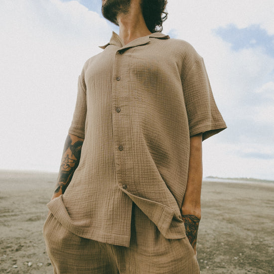 Chemise à manches courtes - Sable - Boutique
