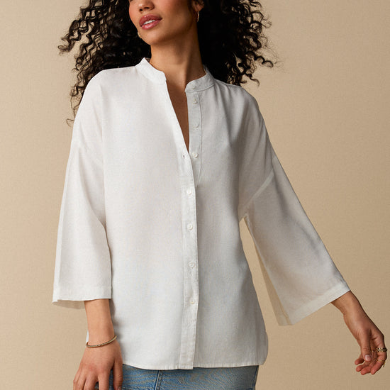 Chemise à manches mi-longues - Coton - Boutique