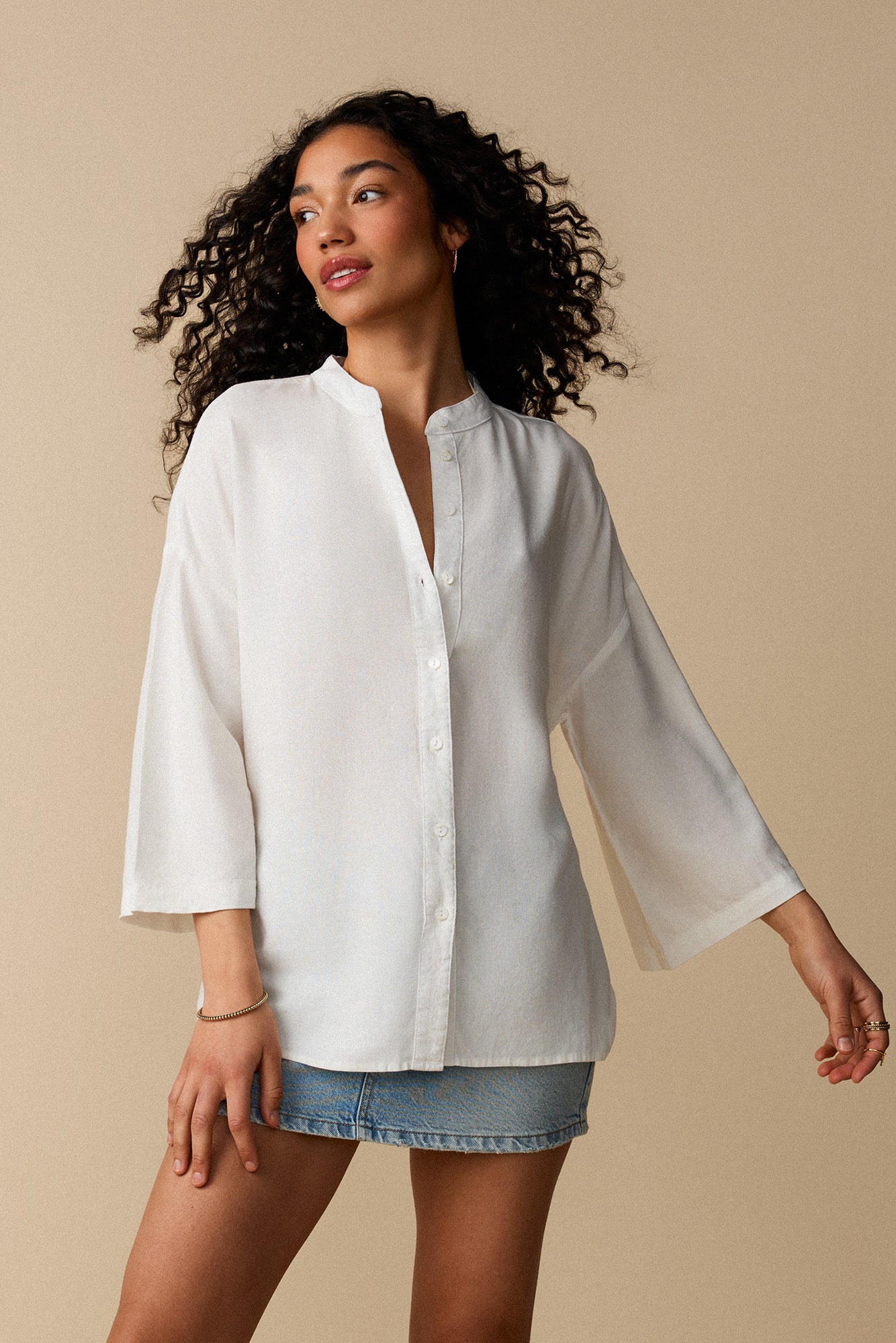 Chemise à manches mi-longues - Coton - Boutique