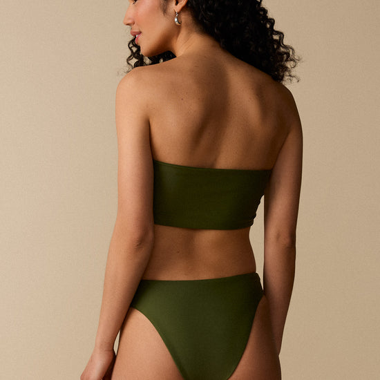 Bas de maillot échancré Olive - Boutique