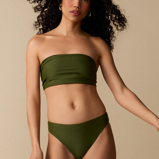 Bas de maillot échancré - Olive - Boutique