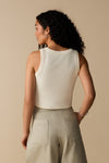 Camisole côtelée - Écru - Boutique