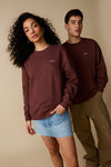 Coton ouaté à col rond unisexe Cacao - Boutique