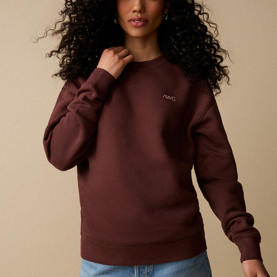 Coton ouaté à col rond unisexe - Cacao - Boutique