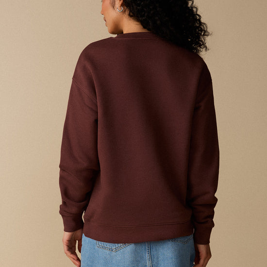 Coton ouaté à col rond unisexe - Cacao - Boutique