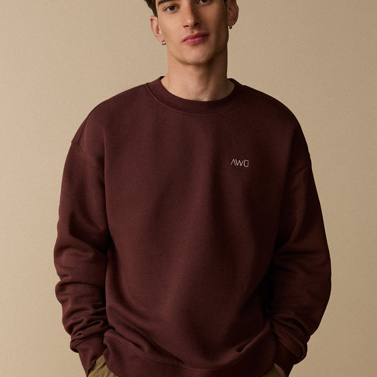 Coton ouaté à col rond unisexe - Cacao - Boutique