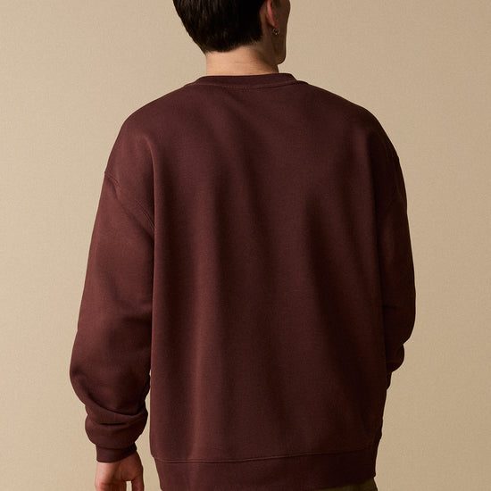 Coton ouaté à col rond unisexe - Cacao - Boutique
