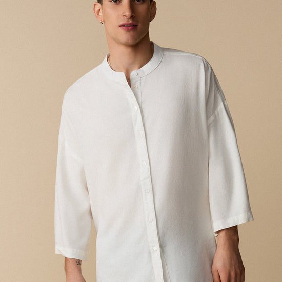 Chemise à manches mi-longues - Coton - Boutique