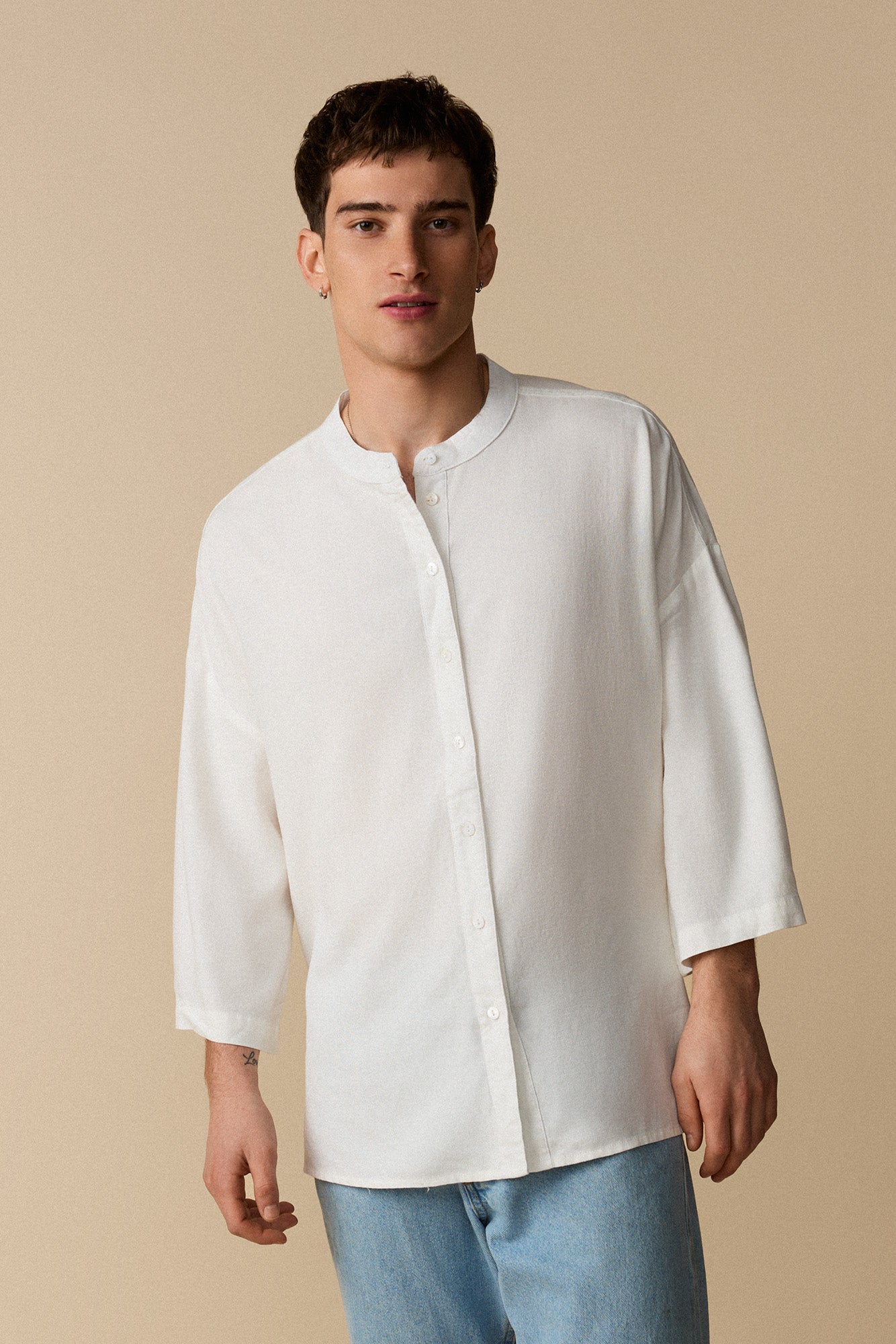 Chemise à manches mi-longues - Coton - Boutique