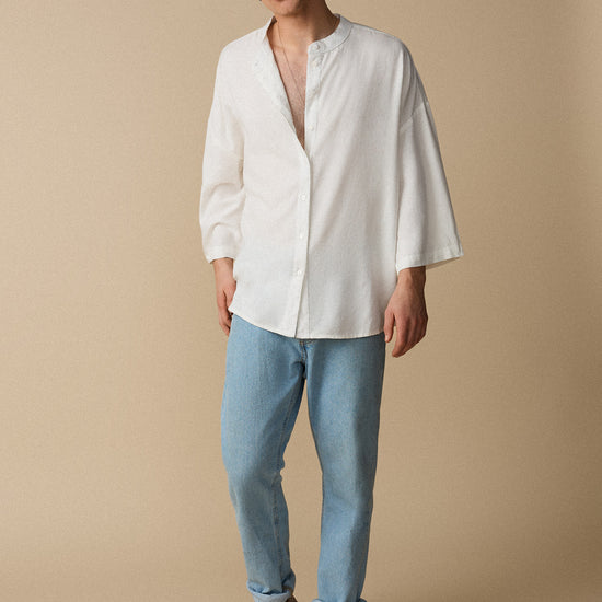 Chemise à manches mi-longues - Coton - Boutique