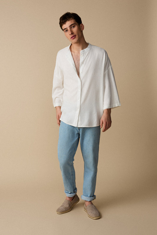 Chemise à manches mi-longues - Coton - Boutique