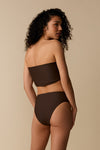Haut de maillot bandeau à nouer - Espresso - Boutique