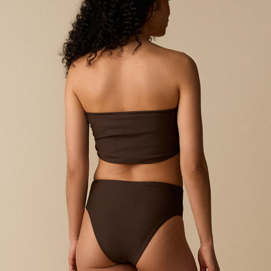 Bas de maillot taille haute - Espresso - Boutique