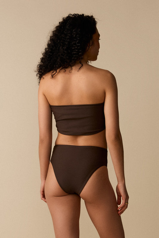 Bas de maillot taille haute - Espresso - Boutique