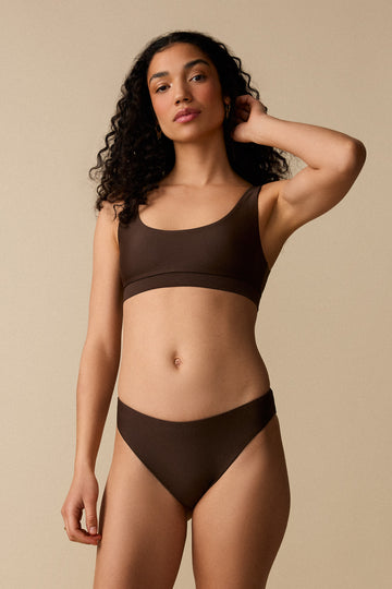 Bas de maillot échancré - Espresso - Boutique