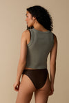Camisole côtelée - Sauge - Boutique