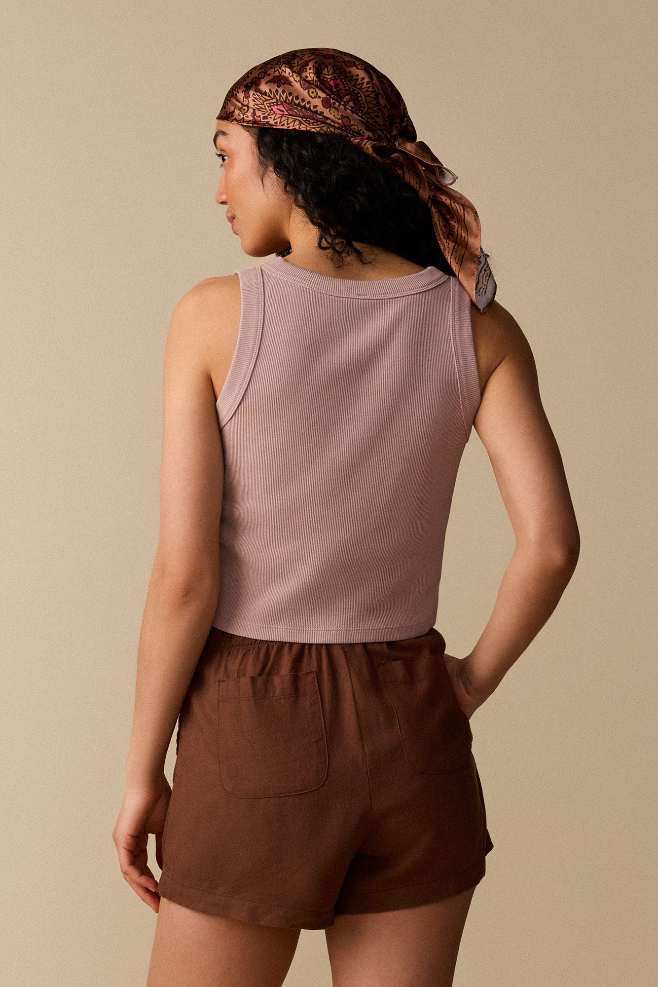 Camisole côtelée - Lilas rose - Boutique