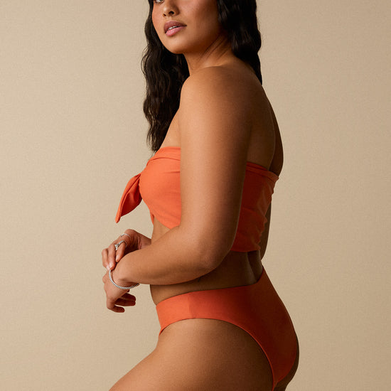 Bas de maillot échancré - Abricot - Boutique
