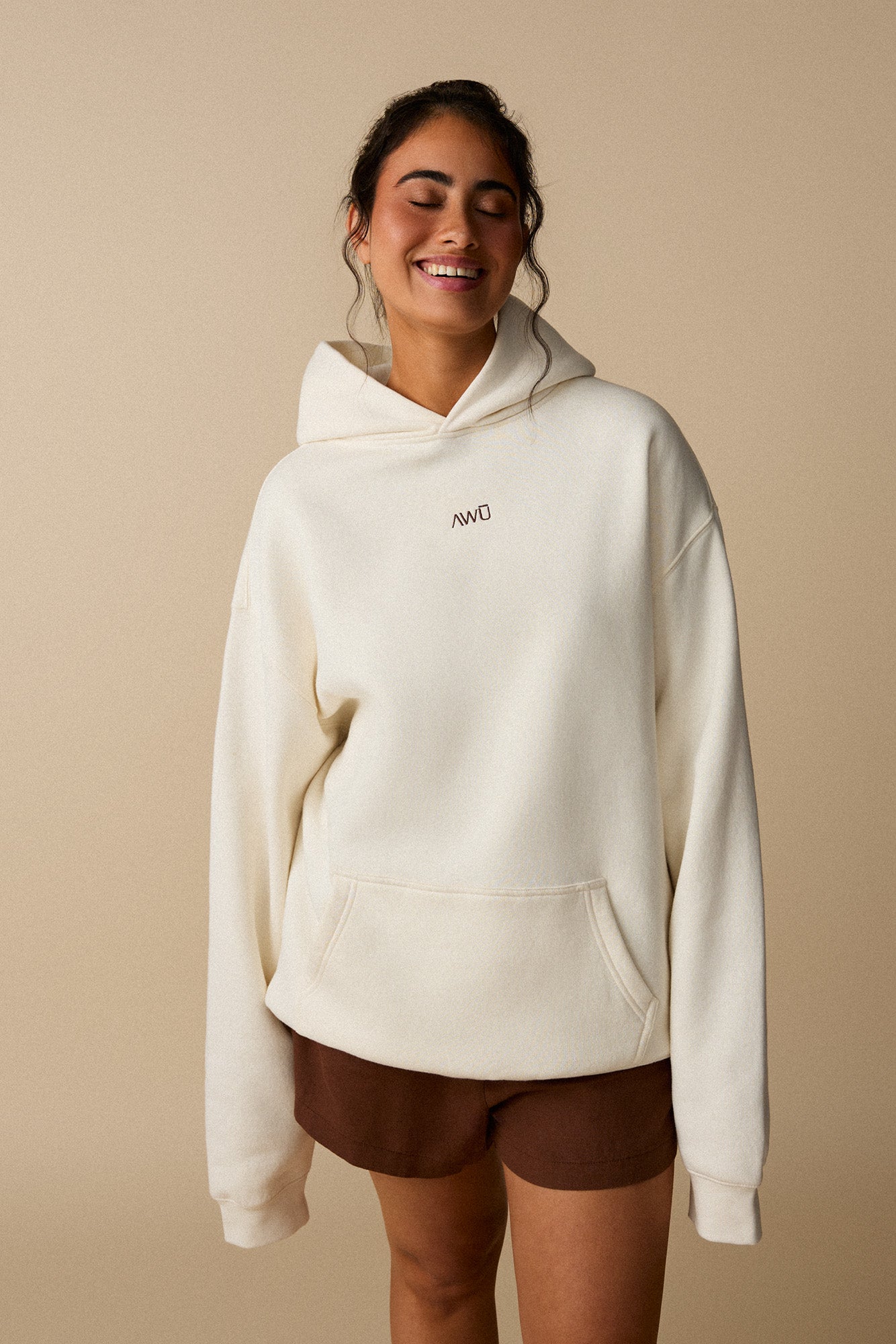 Coton ouaté à capuche unisexe - Écru - Boutique