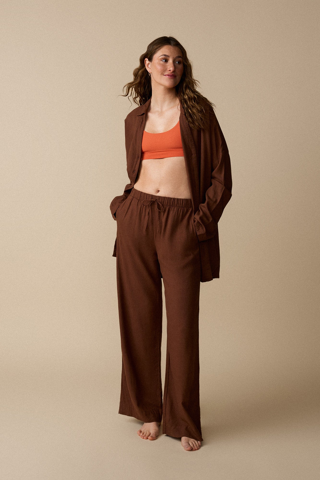 Chemise à manches longues - Cacao - Boutique