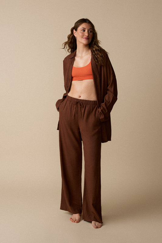 Chemise à manches longues - Cacao - Boutique