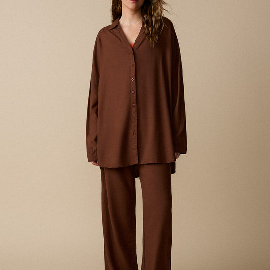 Chemise à manches longues - Cacao - Boutique