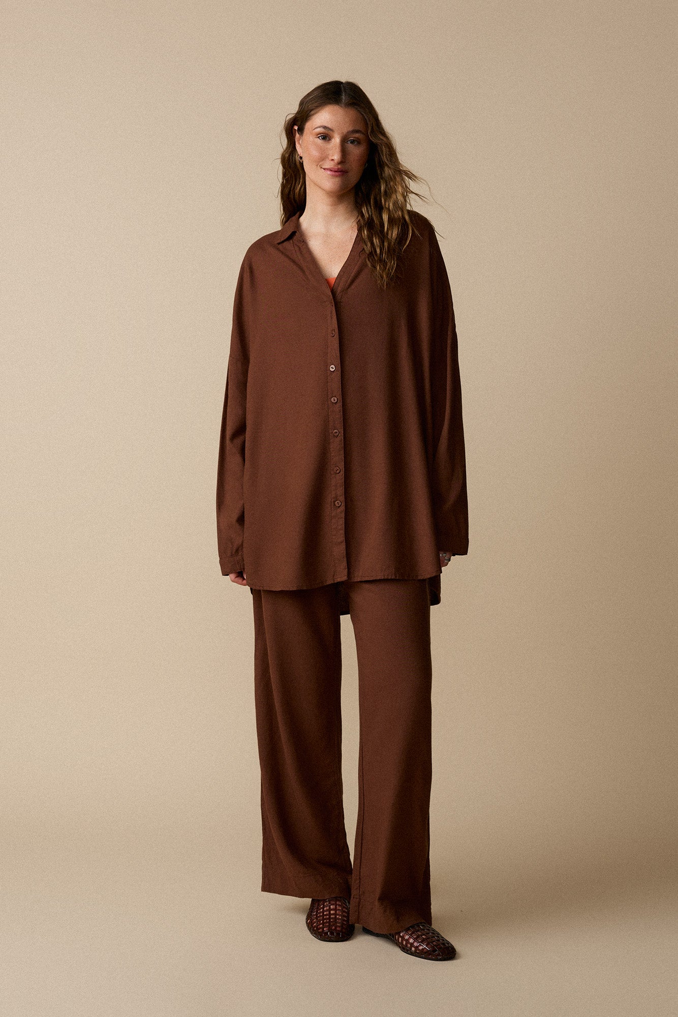 Chemise à manches longues - Cacao - Boutique