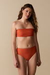 Bas de maillot taille haute Abricot - Boutique