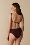 Maillot une-pièce à dos ouvert - Cacao - Boutique