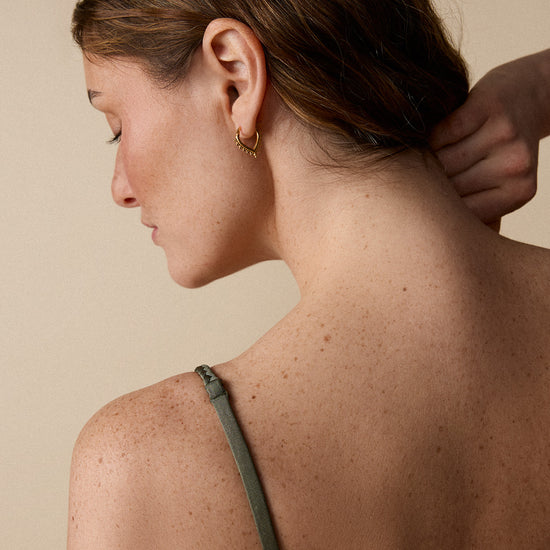 Boucles d’oreilles | Beaded chevron - Or - Boutique