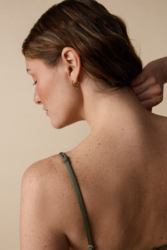 Boucles d’oreilles | Beaded chevron - Or - Boutique