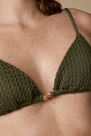 Haut de maillot triangle - Kaki - Boutique