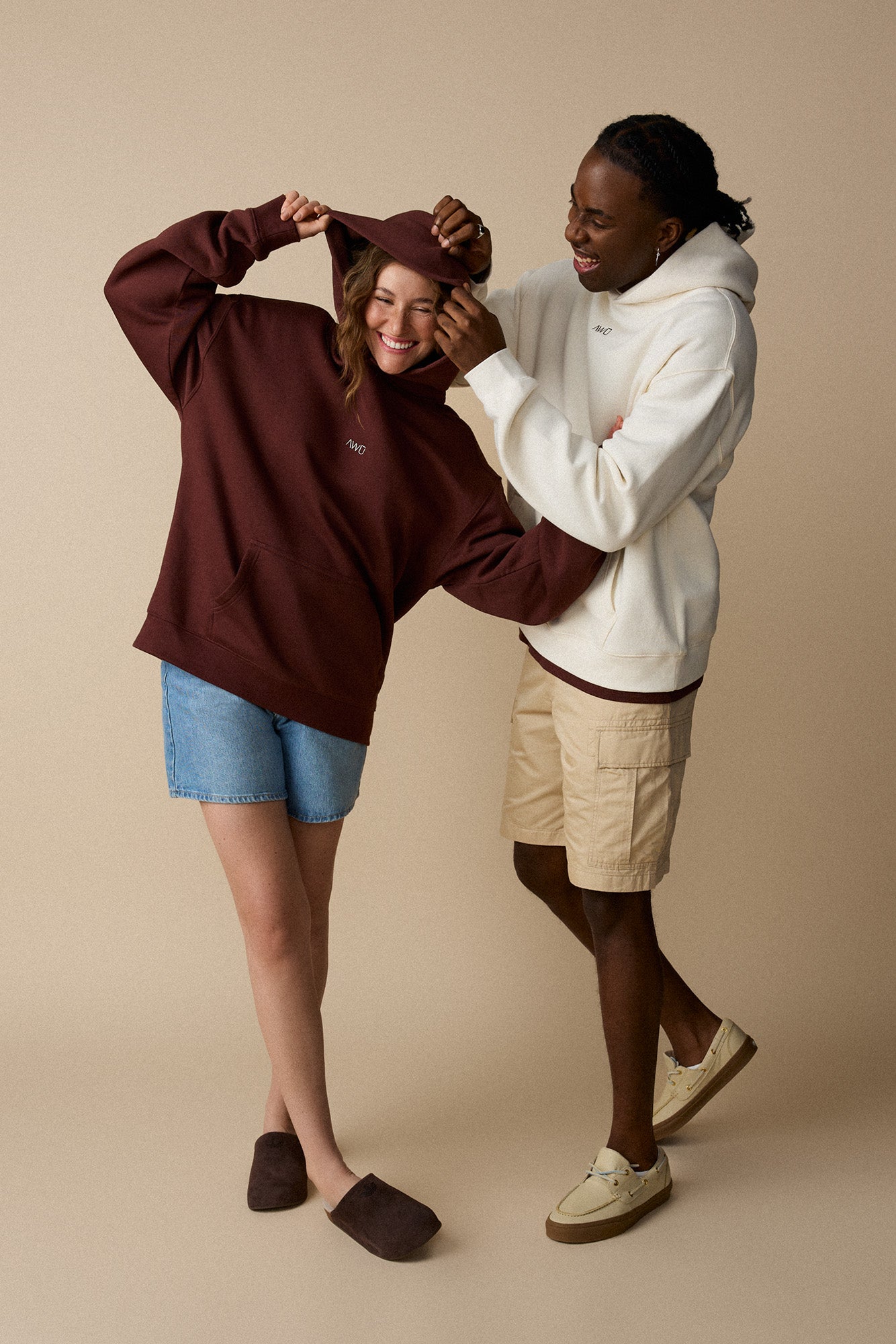 Coton ouaté à capuche unisexe Cacao - Boutique