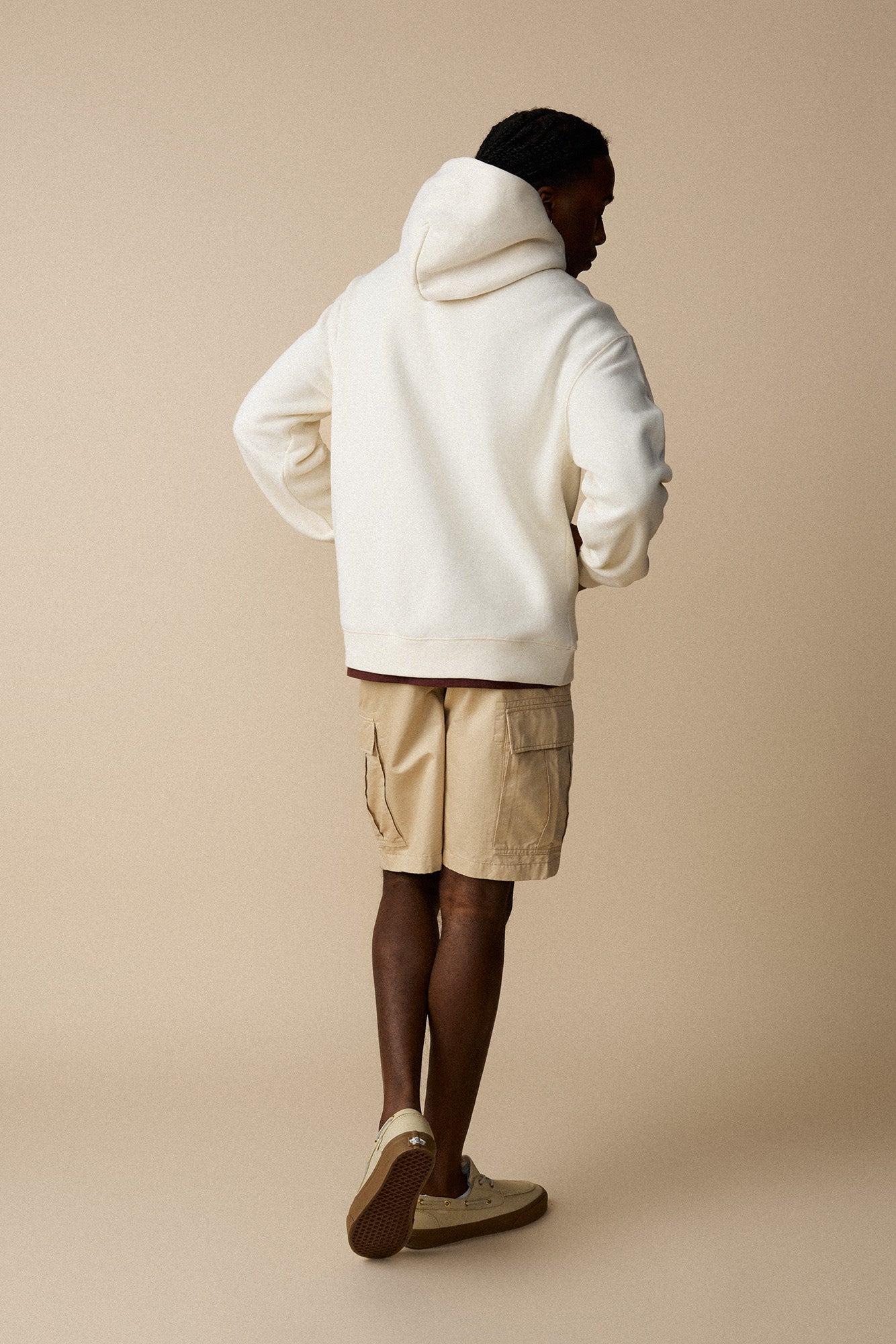 Coton ouaté à capuche unisexe - Écru - Boutique