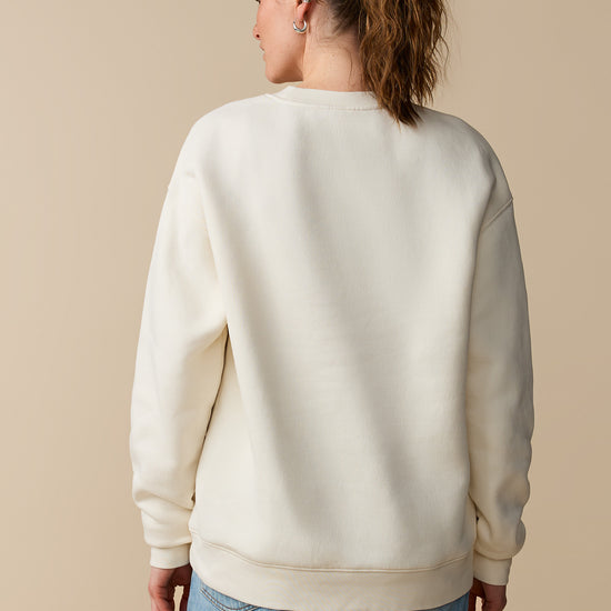 Coton ouaté à col rond unisexe - Écru - Boutique