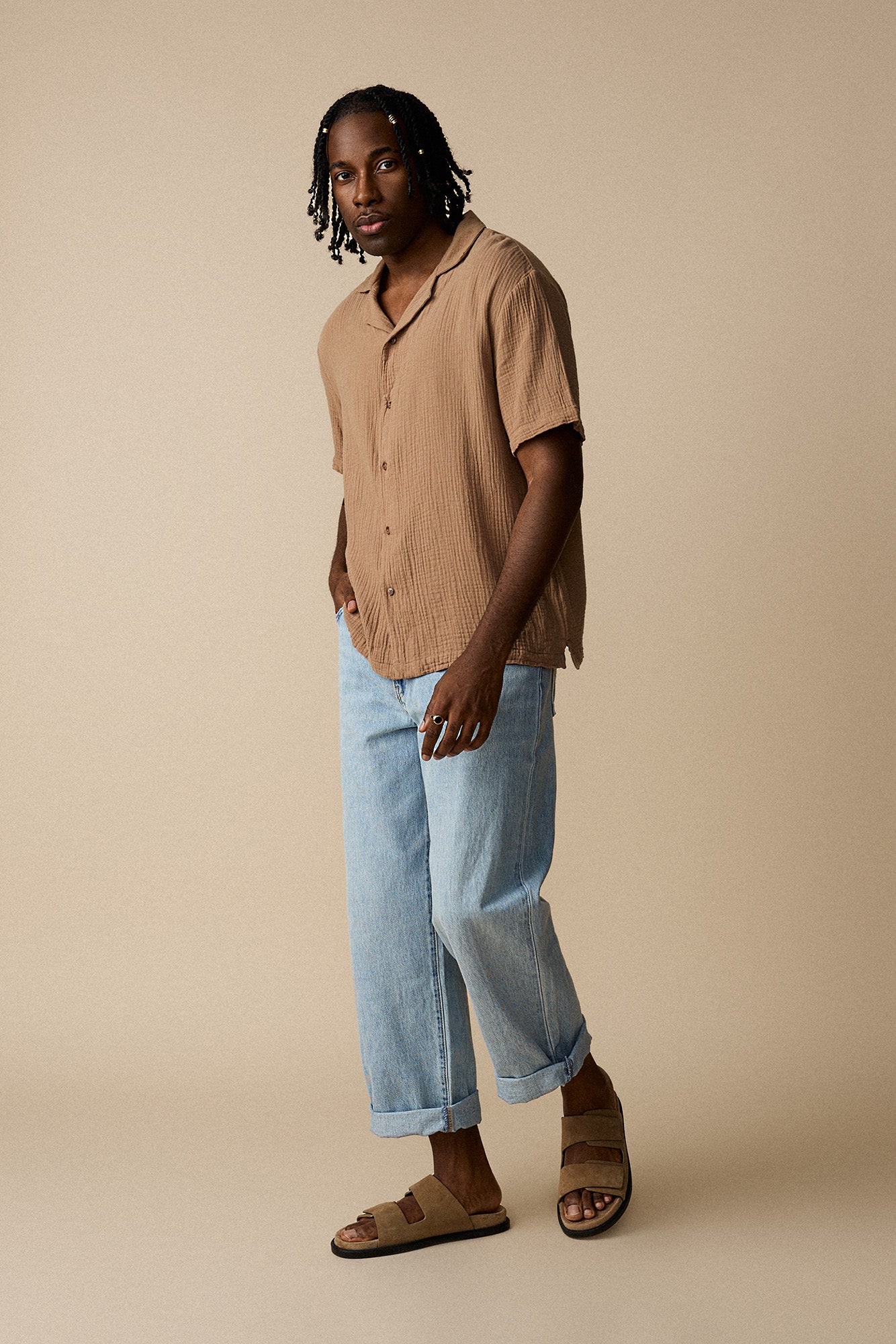 Chemise à manches courtes - Sable - Boutique