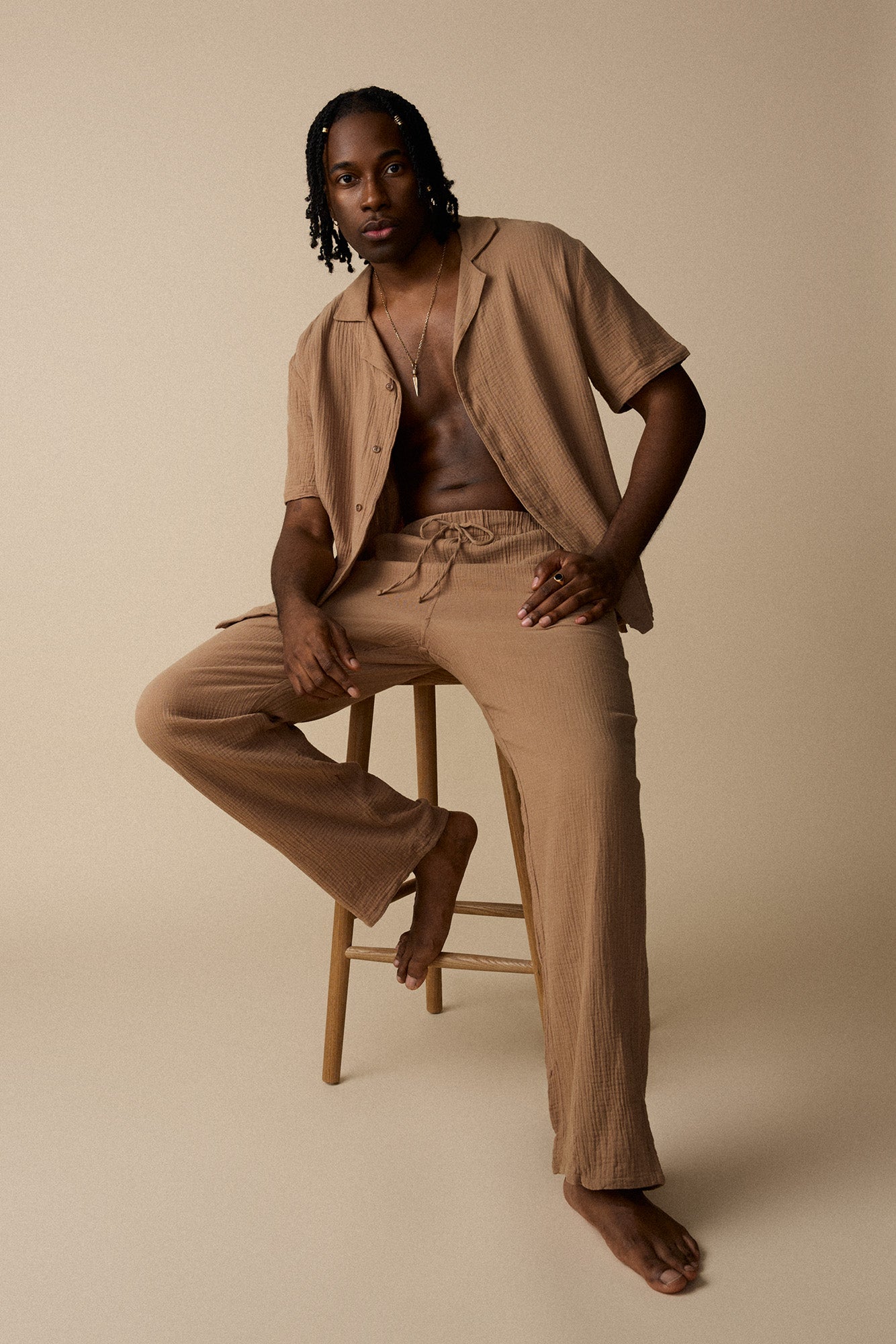 Pantalon ample - Sable - Boutique