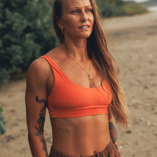 Haut de maillot bralette Abricot - Boutique