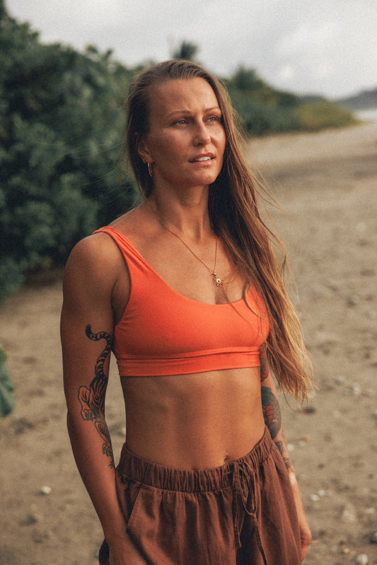 Haut de maillot bralette Abricot - Boutique